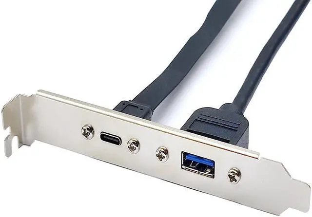 Alt view image 5 of 6 - Weastlinks 50cm USB 3.2 Front Panel Header 20Gbps USB3.2 Gen2*2 Type C to Type-E 5Gb USB3.0 to 19Pin Connector Extension Cable with Bracket