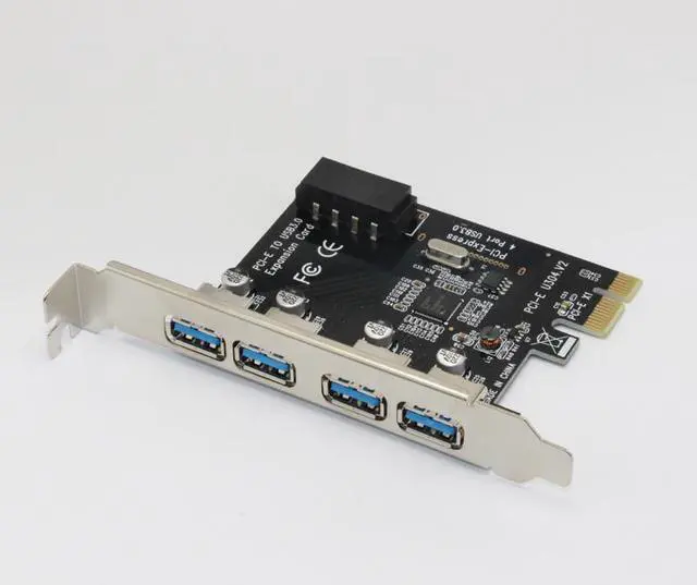 Alt view image 6 of 6 - Weastlinks 4 Port USB 3.0 PCI Express Riser Card USB3.0 5Gb Host Controller 4x USB3.0 PCIE Expansion Card for PC Computer Desktop