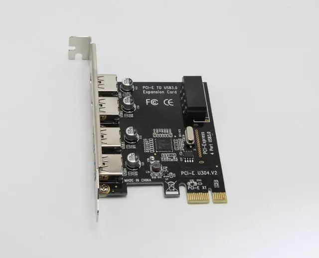 Alt view image 4 of 6 - Weastlinks 4 Port USB 3.0 PCI Express Riser Card USB3.0 5Gb Host Controller 4x USB3.0 PCIE Expansion Card for PC Computer Desktop