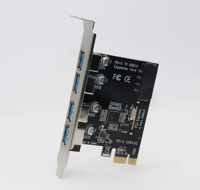 Alt view image 5 of 6 - Weastlinks 4 Port USB 3.0 PCI Express Riser Card USB3.0 5Gb Host Controller 4x USB3.0 PCIE Expansion Card for PC Computer Desktop