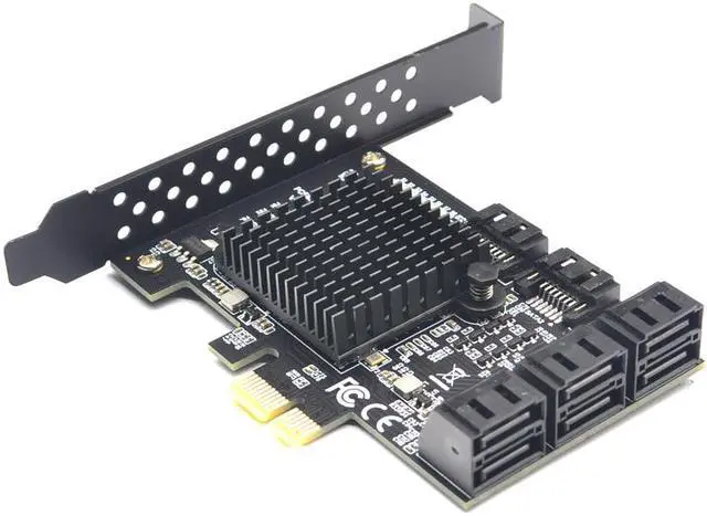 Main image of Weastlinks 88SE9215 Chip 8 Ports SATA 3.0 to PCIe Expansion Card PCI Express SATA Adapter SATA 3 Converter with Heat Sink for HDD PCIE SATA