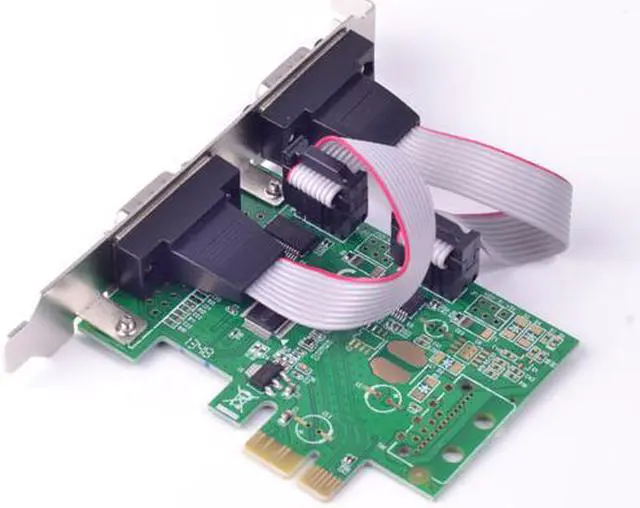 Alt view image 2 of 6 - Weastlinks PCI-Express to 2 Ports RS232 Serial Card RS-232 DB9 COM Adapter WCH 382L Chipset