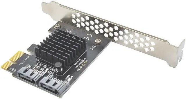 Alt view image 7 of 7 - Weastlinks SATA PCI E Adapter 2 Port SATA 3.0 to PCIe X1 Expansion Adapter Card SATA 3 PCI-e PCI Express Converter ASM1061