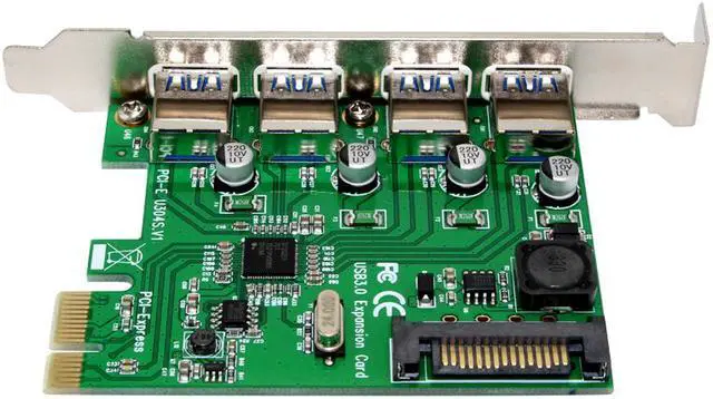 Alt view image 4 of 6 - Weastlinks 4 Port USB 3.0 PCI Express Card PCIe USB 3.0 Host Controller 4x USB3.0 Controler NED720201 5Gb for Desktop PC Computer