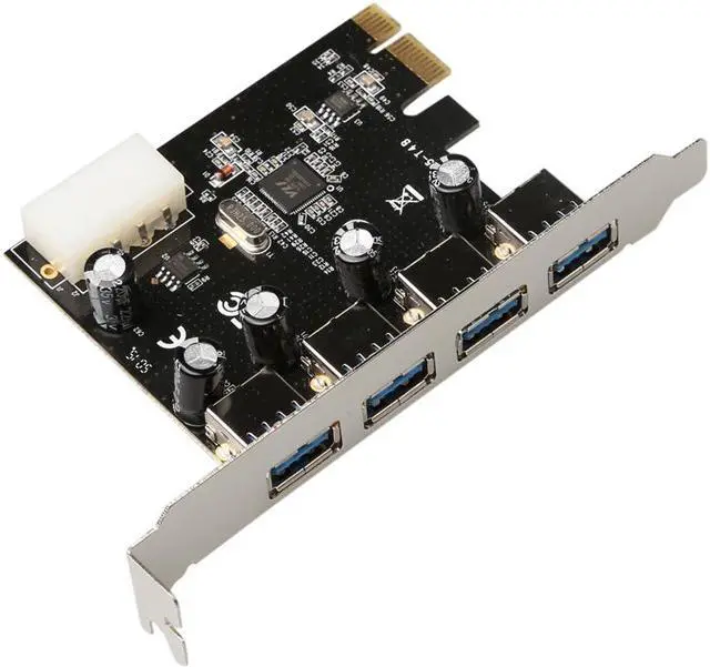 Alt view image 2 of 5 - Weastlinks 4 Port PCI-E to USB 3.0 HUB Expansion Card Adapter 5 Gbps Speed For Desktop Computer Components
