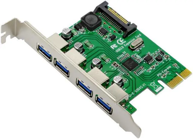 Main image of Weastlinks 4 Port USB 3.0 PCI Express Card PCIe USB 3.0 Host Controller 4x USB3.0 Controler NED720201 5Gb for Desktop PC Computer