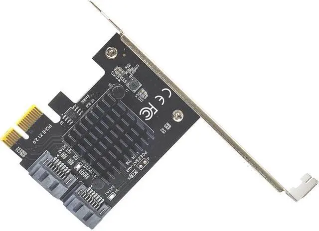 Alt view image 3 of 7 - Weastlinks SATA PCI E Adapter 2 Port SATA 3.0 to PCIe X1 Expansion Adapter Card SATA 3 PCI-e PCI Express Converter ASM1061