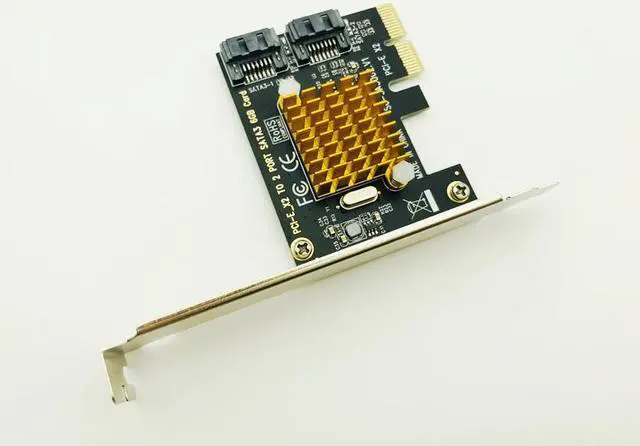 Alt view image 6 of 7 - Weastlinks SATA Card PCI-E 2X 4X 8X 16X Controller Cards PCI Express to SATA 3.0 2-Port SATAIII 6Gbps Expansion Adapter Boards