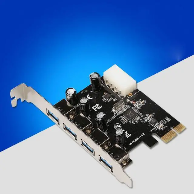 Alt view image 5 of 5 - Weastlinks 4 Port PCI-E to USB 3.0 HUB Expansion Card Adapter 5 Gbps Speed For Desktop Computer Components