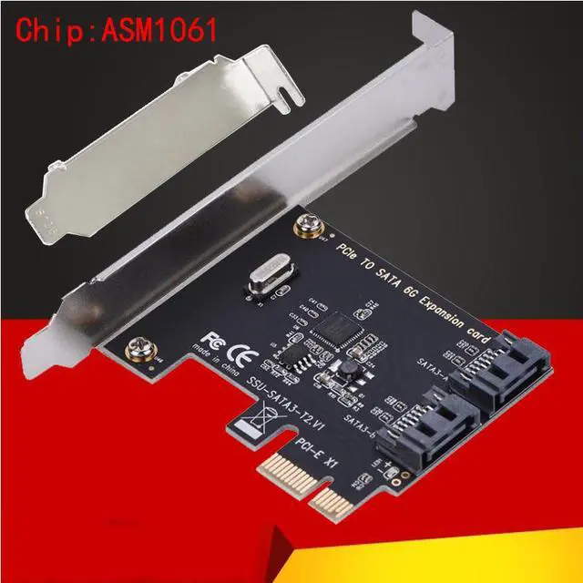 Main image of Weastlinks SATA PCI E Adapter 2 Port SATA 3.0 to PCIe X1 Expansion Adapter Card SATA 3 PCI-e PCI Express Converter ASM1061