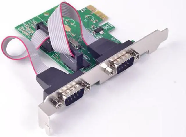 Alt view image 6 of 6 - Weastlinks PCI-Express to 2 Ports RS232 Serial Card RS-232 DB9 COM Adapter WCH 382L Chipset