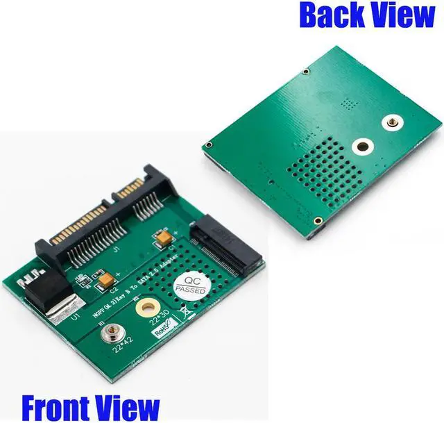 Alt view image 4 of 7 - Weastlinks M.2 NGFF SSD to SATA 2.5" Adapter M.2 to SATA Converter Card Computer Components 3.3V LED B Key Connector for 2230 2242 M2 SSD
