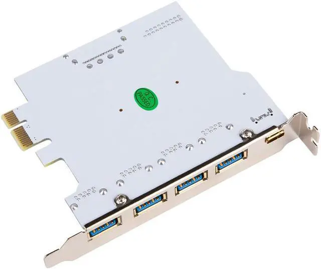 Alt view image 3 of 6 - Weastlinks USB 3.0 PCI-E Type C Expansion Card PCI Express PCI-E to USB 3.0 Controller 5Port + 1Port USB 3.1 PCI-E Card Adapter