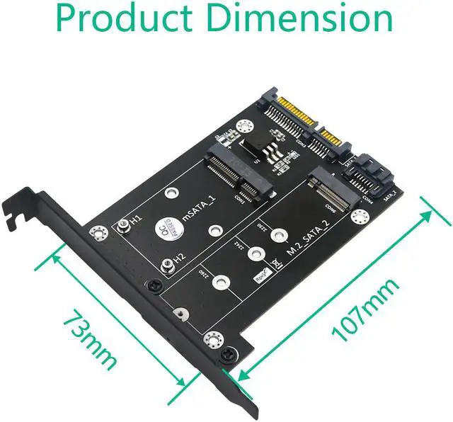 Alt view image 5 of 7 - Weastlinks 2 in 1 MSATA NGFF M2 to SATA 3.0 Expansion Card PCI Express PCIE to M2 Adapter M.2 to SATA Converter Riser for Mining