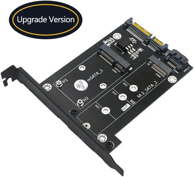 Alt view image 6 of 7 - Weastlinks 2 in 1 MSATA NGFF M2 to SATA 3.0 Expansion Card PCI Express PCIE to M2 Adapter M.2 to SATA Converter Riser for Mining