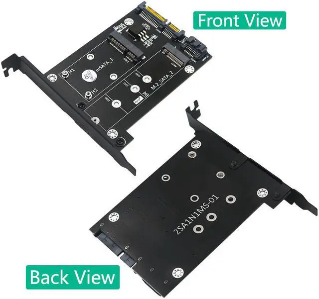 Alt view image 4 of 7 - Weastlinks 2 in 1 MSATA NGFF M2 to SATA 3.0 Expansion Card PCI Express PCIE to M2 Adapter M.2 to SATA Converter Riser for Mining