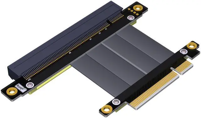 Alt view image 6 of 6 - Weastlinks PCIE Riser PCI-E 8X to 16X Riser Extender Card Adapter PCIe 16X PCI Express Flexible Cable PCIe Gen3 8Gb Cables 15cm Axial Cable