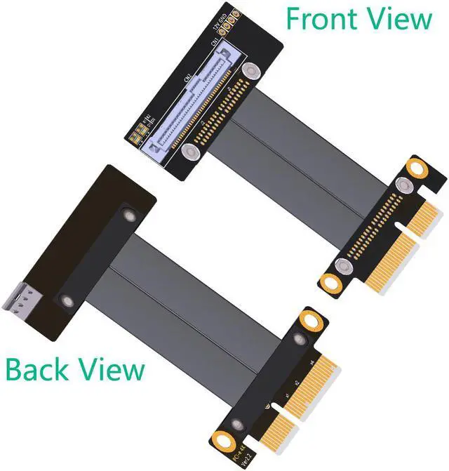 Alt view image 5 of 7 - Weastlinks PCIE Riser Cable SFF-8639 U.2 to PCI Express 3.0 X4 32Gbps Ribbon Extender Extension Cable SFF8639 U2 Connector for U.2 NVME SSD