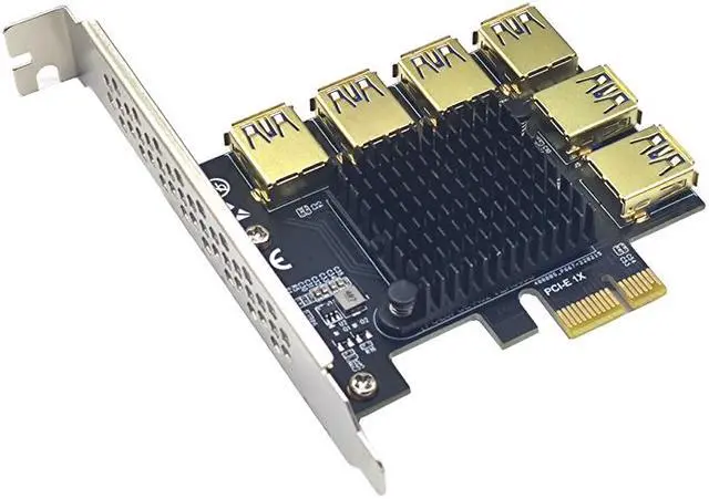 Main image of Weastlinks PCIE Riser Gold PCIE PCI-E Riser Card 1 to 4 USB 3.0 Multiplier Hub X16 PCI Express 1X 16X Adapter For Bitcoin ETH Mining Miner