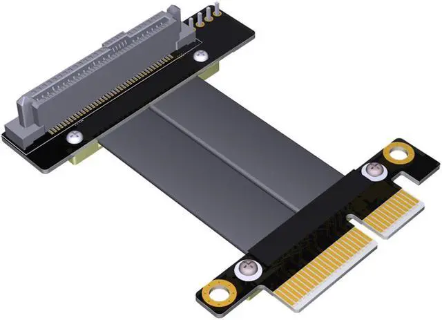 Alt view image 3 of 7 - Weastlinks PCIE Riser Cable SFF-8639 U.2 to PCI Express 3.0 X4 32Gbps Ribbon Extender Extension Cable SFF8639 U2 Connector for U.2 NVME SSD