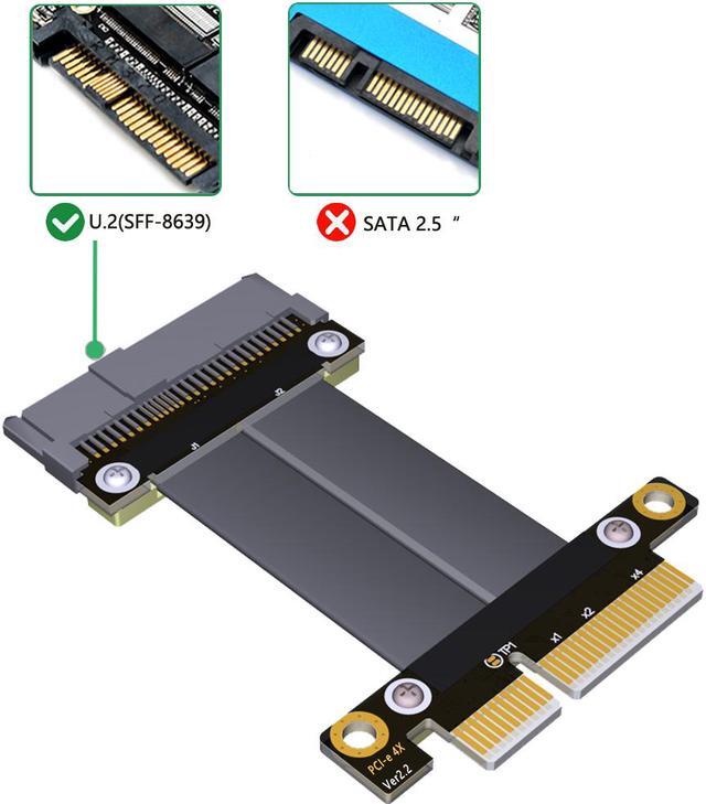 Main image of Weastlinks Riser Cable SFF-8639 U.2 to PCI-E 3.0 4X Flexible Cable Riser Card Ribbon Extender Cable Extension Port Adapter for U.2 NVME SSD
