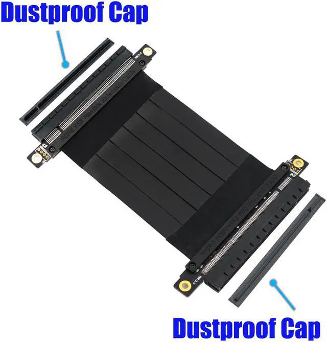 Alt view image 5 of 5 - Weastlinks Computer Cables Riser PCI-E 16X PCI Express Extension Cable PCIE 16X Female to 16X Female Slots Extender Flexible Cable