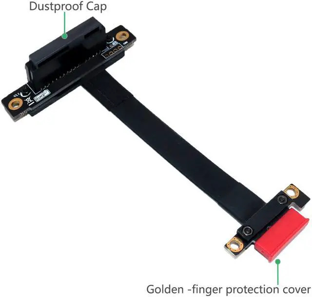 Alt view image 3 of 6 - Weastlinks PCIE Riser PCI Express 3.0 High Speed 1X to 4X Flexible Cable Extension Port Adapter Riser Card PC Graphics Card Connector Cable