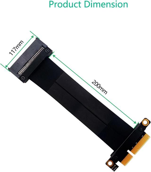 Alt view image 5 of 7 - Weastlinks Riser Cable SFF-8639 U.2 to PCI-E 3.0 4X Flexible Cable Riser Card Ribbon Extender Cable Extension Port Adapter for U.2 NVME SSD