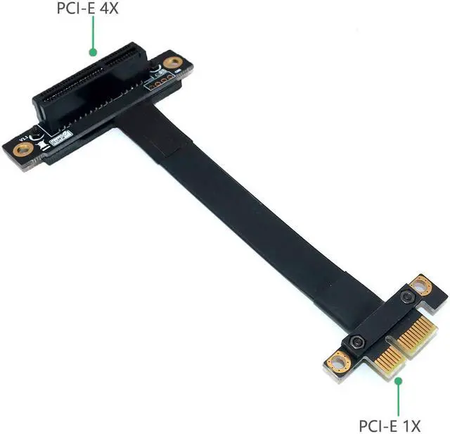Alt view image 2 of 6 - Weastlinks PCIE Riser PCI Express 3.0 High Speed 1X to 4X Flexible Cable Extension Port Adapter Riser Card PC Graphics Card Connector Cable