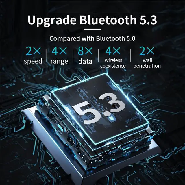Alt view image 3 of 7 - Weastlinks Bluetooth Adapter for Pc Usb Bluetooth 5.0 Bluetooth 5.3 5.4 Dongle Receiver for Speaker Mouse Keyboard Music Audio Transmitter