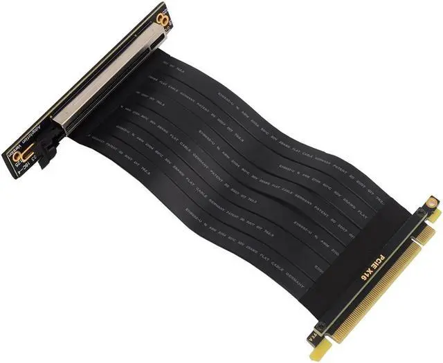 Alt view image 5 of 7 - Weastlinks PCI Express 3.0 16x Riser Ribbon Extender Cable Slot Reverse 360 Degree PCIe 3.0 x16 Extension slot 360 For Video Card Upright