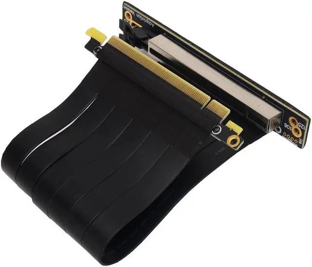 Alt view image 2 of 7 - Weastlinks PCI Express 3.0 16x Riser Ribbon Extender Cable Slot Reverse 360 Degree PCIe 3.0 x16 Extension slot 360 For Video Card Upright