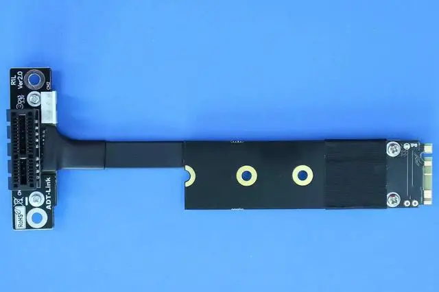 Alt view image 5 of 7 - Weastlinks M.2 NVMe PCIE 1x 4.0 to M.2 NVMe Key M Riser Adapter Card Extension female chassis M2 PCI-Express X1 Sata Power Cord