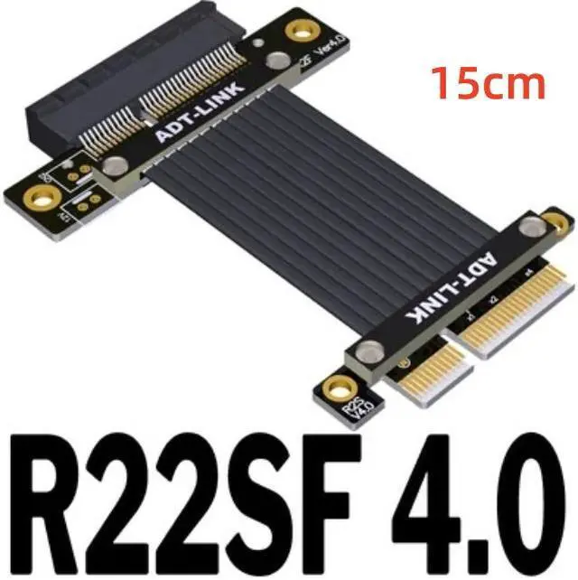 Main image of Weastlinks Riser Elbow 90 Degree PCI Express 4.0 X4 PCIe X4 Extender Adapter Jumper For Capture Card, RAID SSD, Gigabit LAN, Usb Cards