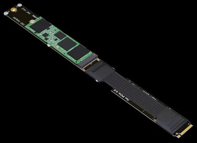 Alt view image 6 of 6 - Weastlinks M.2 NVMe SSD Extension Cable Extender PCIe4.0 X4 Full Speed NVMe M-Key Supports M.2 NVME, Ultra SSD SSD Drives