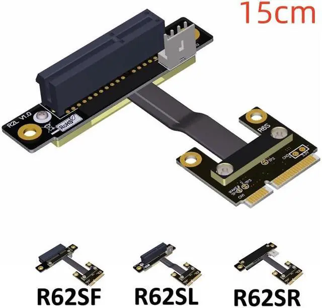 Alt view image 2 of 7 - Weastlinks Mini PCI-e mPCIe WAN WiFi To PCIe x4 PCI-E 4x Riser adapter cards Gen3.0 Mini-PCIe Ribbon cable Mini pci e for WIFI card