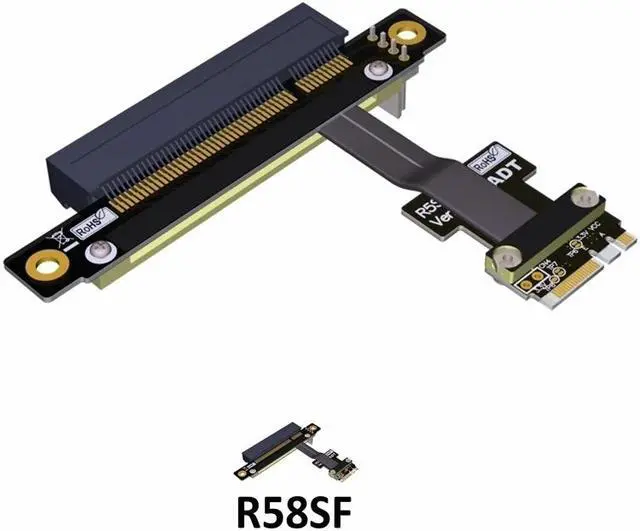 Alt view image 2 of 5 - Weastlinks NGFF M.2 Key A+E To PCIe 8x Riser Extender Adapter Card Cable 5cm-80cm Gen3.0 Key A E m2 pci-e For PCI-Express 1x 4x 8x