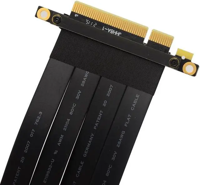 Alt view image 3 of 7 - Weastlinks PCI-E 8X To 16x Slot Riser Cable,PCIE 8X Male To PCI-E 16X Female Extension Flexible Ribbon Cable for RTX 3060 Graphics Card