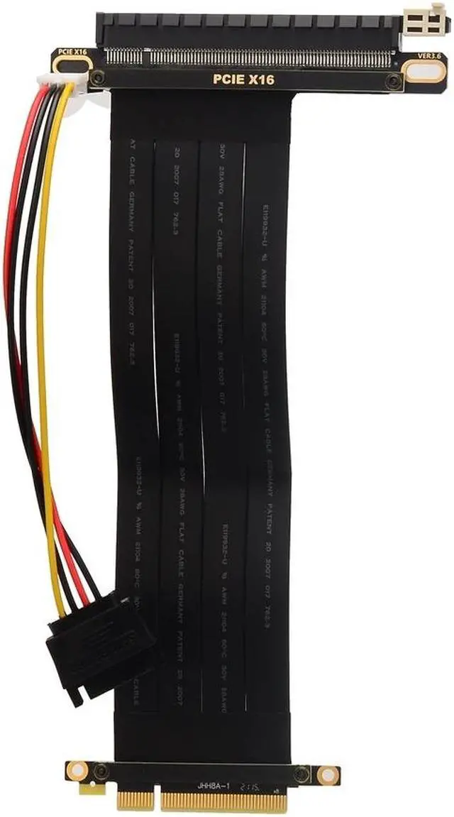Alt view image 5 of 7 - Weastlinks PCI-E 8X To 16x Slot Riser Cable,PCIE 8X Male To PCI-E 16X Female Extension Flexible Ribbon Cable for RTX 3060 Graphics Card