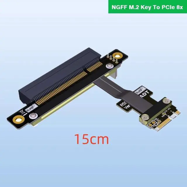 Main image of Weastlinks NGFF M.2 Key A+E To PCIe 8x Riser Extender Adapter Card Cable 5cm-80cm Gen3.0 Key A E m2 pci-e For PCI-Express 1x 4x 8x