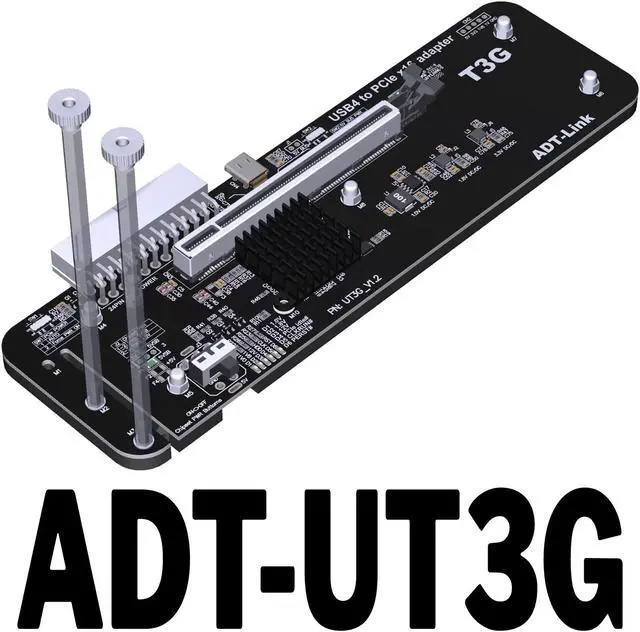 Alt view image 2 of 7 - Weastlinks For NUC/ITX/STX/Nootbook PC Graphics Card External USB4 to PCIe 4.0 x16 Connector eGPU Adapter for Thunderbolt 3/4