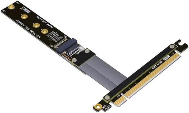 Alt view image 5 of 5 - Weastlinks M.2 NVMe SSD Extension Cable Solid Drive Riser Card R34SF M2 to 16x PCI-Express 3.0 X4 PCIE Full Speed 32G/bps M Key Extender