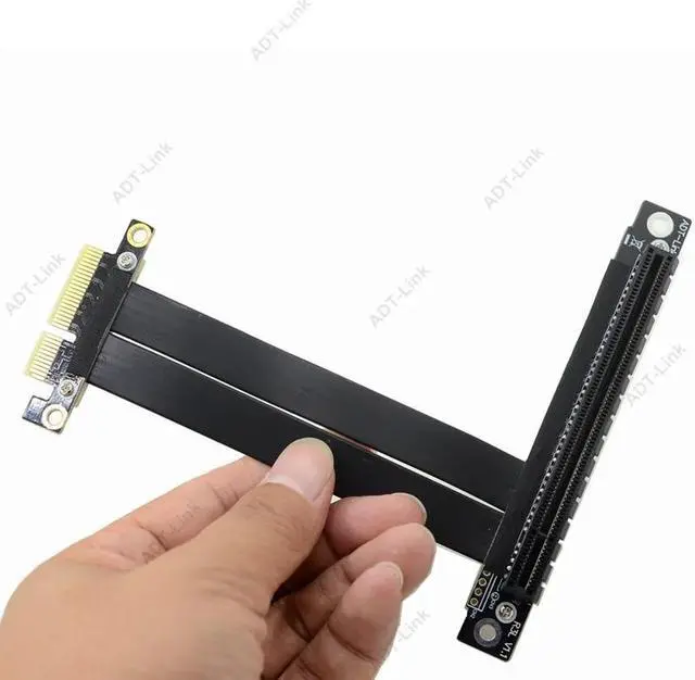 Alt view image 6 of 7 - Weastlinks PCI Express 3.0 High Speed 16X 4X Flexible Cable Extension Port Adapter Riser Card PC Graphics Card Connector Cable 4x 16x