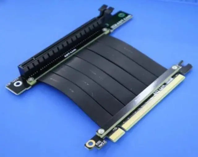 Alt view image 2 of 7 - Weastlinks PCI Express PCI-e3.0 16x Flexible Cable Card Extension Port Adapter Riser Card Graphics Cards Vertical Connector Cable L type