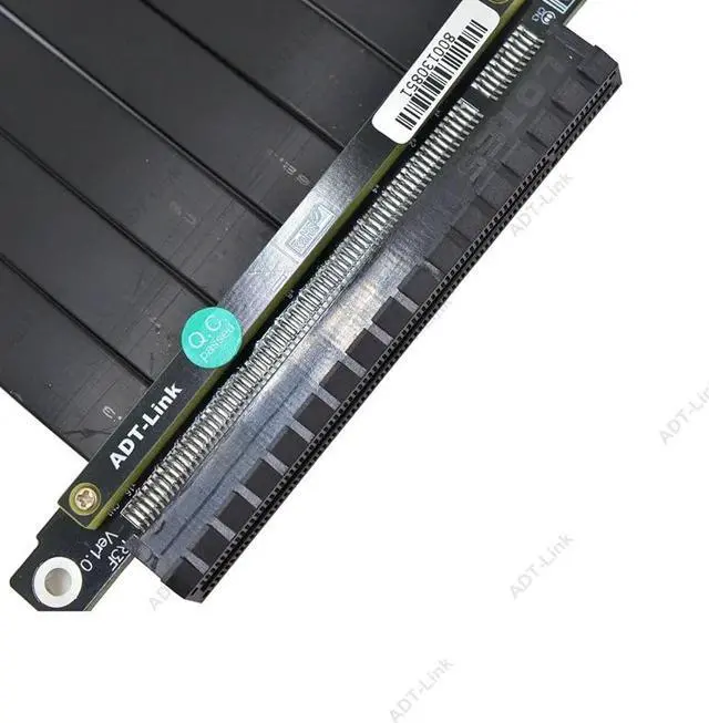 Alt view image 5 of 7 - Weastlinks PCI Express 3.0 High Speed 16X 4X Flexible Cable Extension Port Adapter Riser Card PC Graphics Card Connector Cable 4x 16x