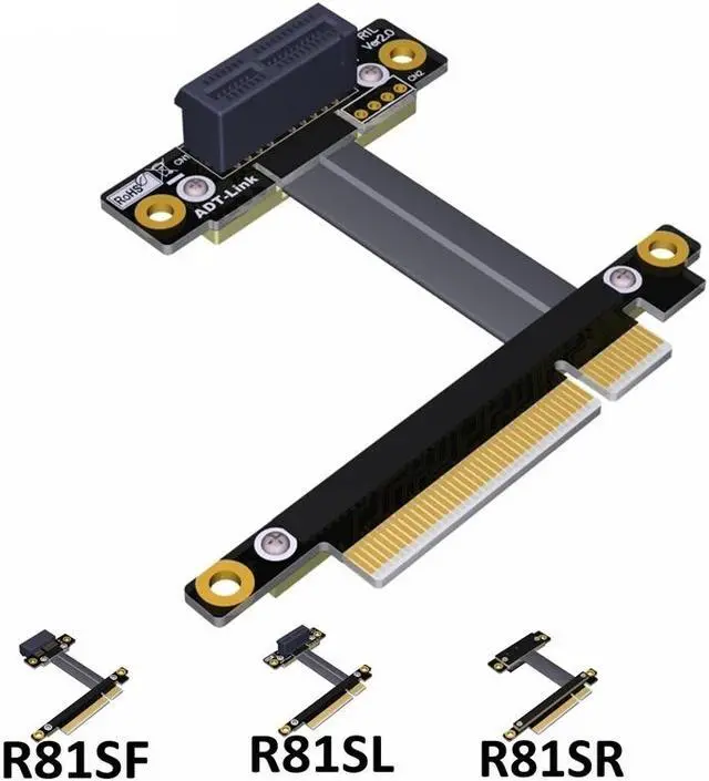 Alt view image 2 of 4 - Weastlinks PCI-E 3.0 1x 8x Graphics card Adapter Cable PCI Express PCIe x8 x1 Extender