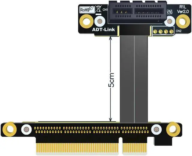 Alt view image 3 of 4 - Weastlinks PCI-E 3.0 1x 8x Graphics card Adapter Cable PCI Express PCIe x8 x1 Extender