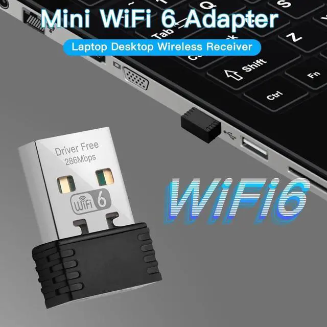 Alt view image 2 of 7 - Weastlinks Mini USB WIFI 6 Dongle Network Card 802.11ax USB 2.4GHz Wi-Fi Lan Adapter Driver Free For PC Laptop Windows 7 10 11
