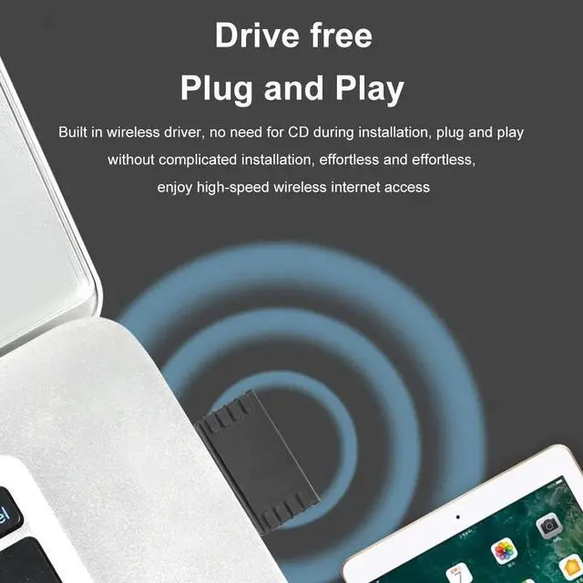 Alt view image 3 of 7 - Weastlinks WiFi6 USB Adapter 300Mbps Wireless External Receiver Free Drive 2.4Ghz 300Mbps WiFi Dongle Ethernet Network Card PC Laptop