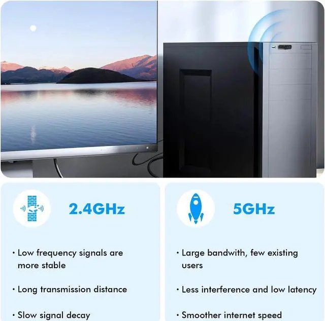 Alt view image 5 of 7 - Weastlinks Mini Free Drive 650Mbps Wireless Network Card 2.4G 5G Dual Band WiFi Adapter WPA3 Wi Fi Recevier Hot Spot for PC/Laptop